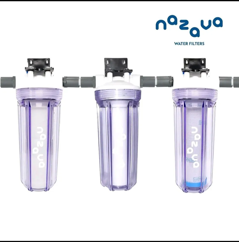 Nazava Filter Combo Housing - 3 Filter Air Bersih - Anti Lumpur Spun Carbon Block - Jernih Bebas Bau