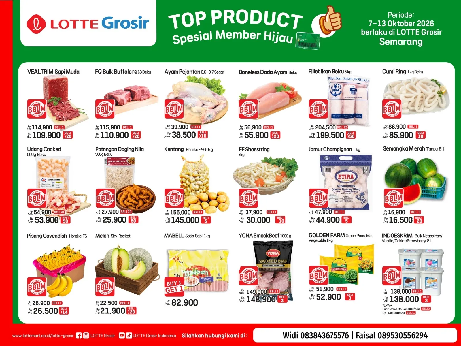 Top Product Spesial Member Hijau LOTTE Grosir Semarang 7&ndash;13 Oktober 2026