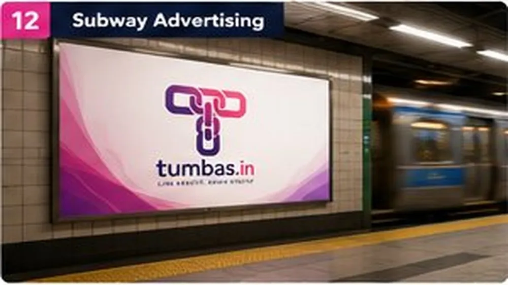 Subway Advertising — contoh visual prompt AI dengan logo Tumbas.in Subway Advertising — contoh visual prompt AI dengan logo Tumbas.in