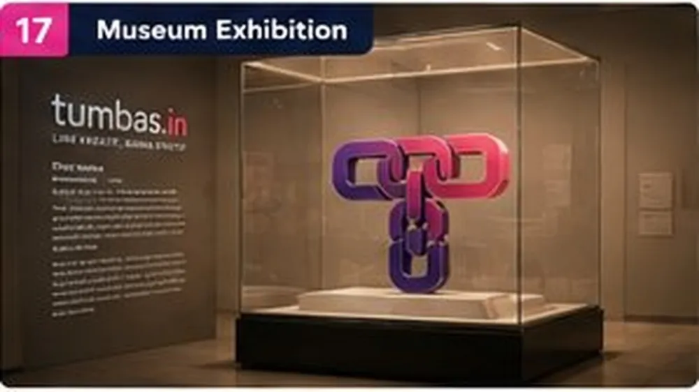 Museum Exhibition — contoh visual prompt AI dengan logo Tumbas.in Museum Exhibition — contoh visual prompt AI dengan logo Tumbas.in