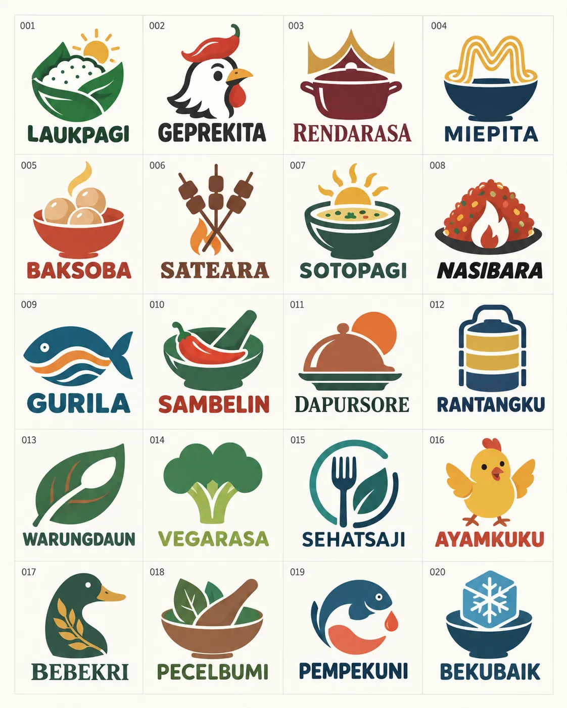 Galeri 20 contoh logo kuliner rumahan bernomor 001 sampai 020 Galeri 20 contoh logo kuliner rumahan bernomor 001 sampai 020