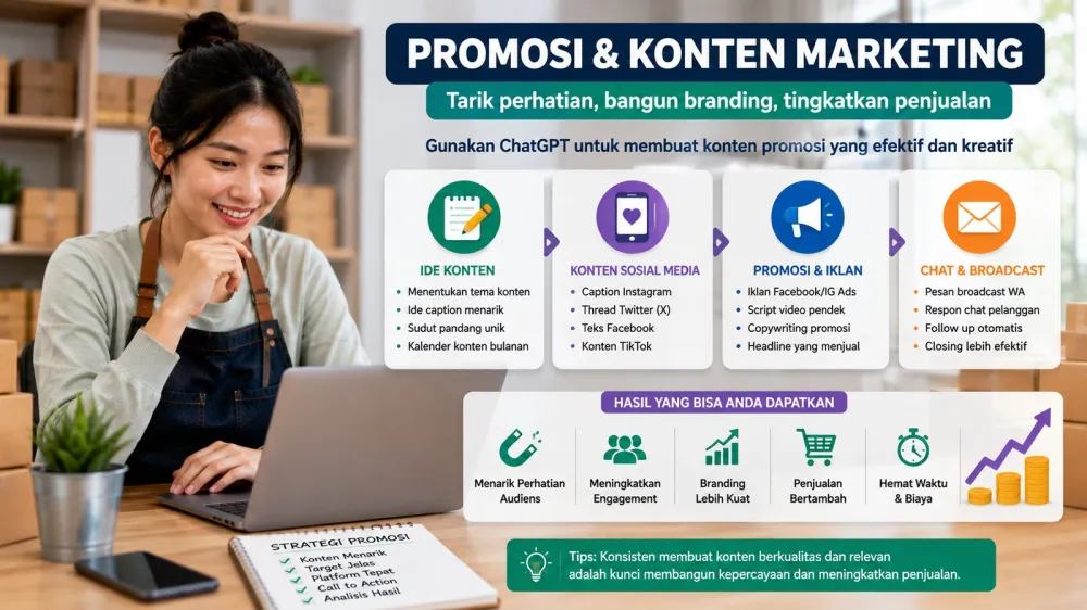 Ilustrasi Konten untuk UMKM menggunakan ChatGPT