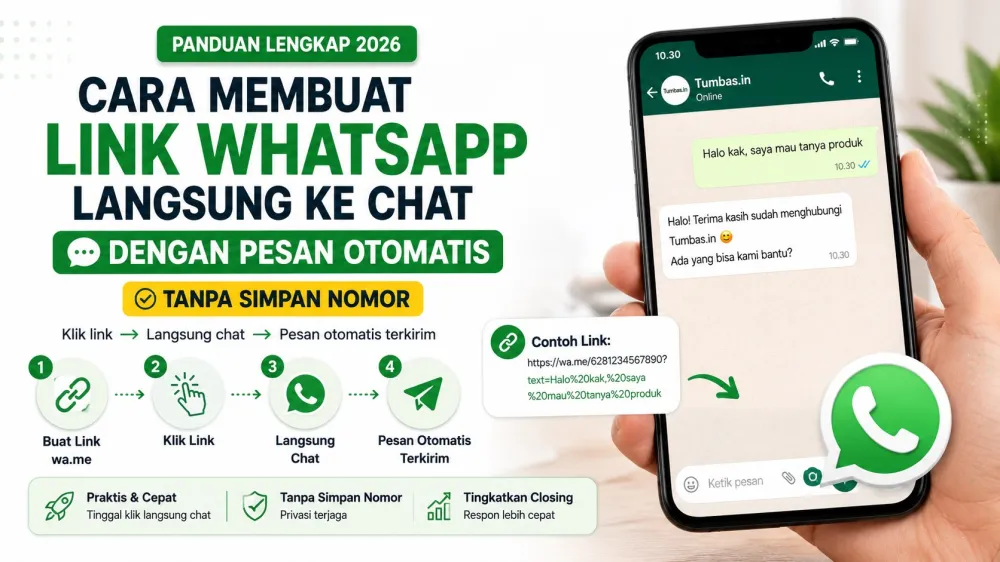 Cara membuat link WhatsApp langsung ke chat dengan pesan otomatis 2026