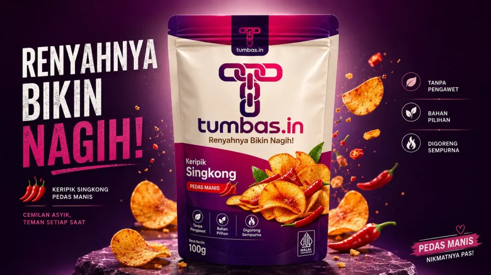 Contoh hero product poster untuk produk UMKM