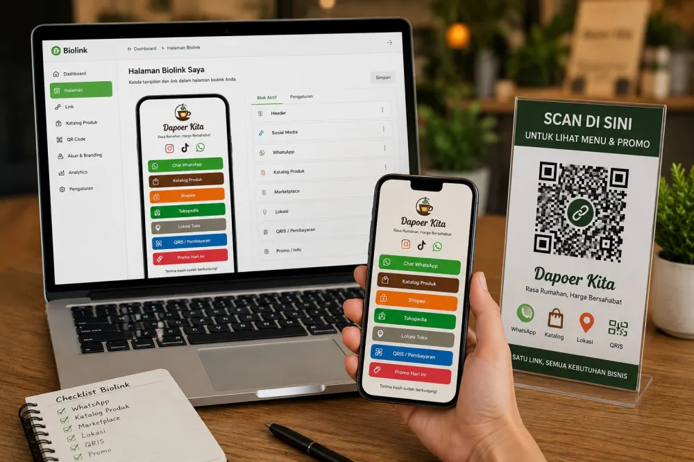 Checklist isi biolink UMKM yang lebih menjual