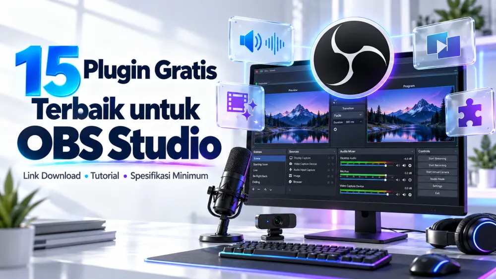 15 Plugin Gratis Terbaik untuk OBS Studio (Dengan Link Download, Tutorial, dan Spesifikasi Minimum)