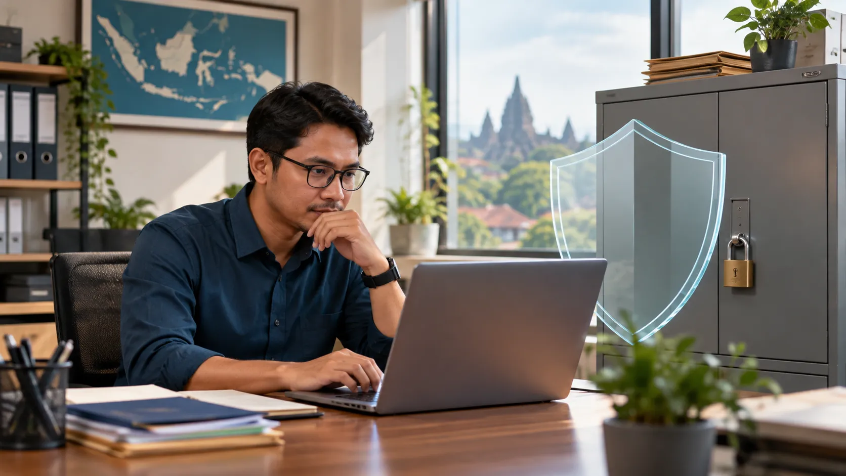 Pengelola TI memeriksa akses aplikasi dan penyimpanan dokumen
