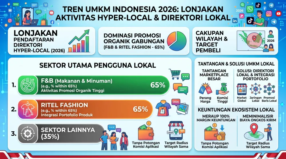 Statistik Adopsi Digital UMKM 2026: 78% Mengandalkan WhatsApp, Live Commerce, dan Integrasi Biolink - Gambar 4 Statistik Adopsi Digital UMKM 2026: 78% Mengandalkan WhatsApp, Live Commerce, dan Integrasi Biolink - Gambar 4