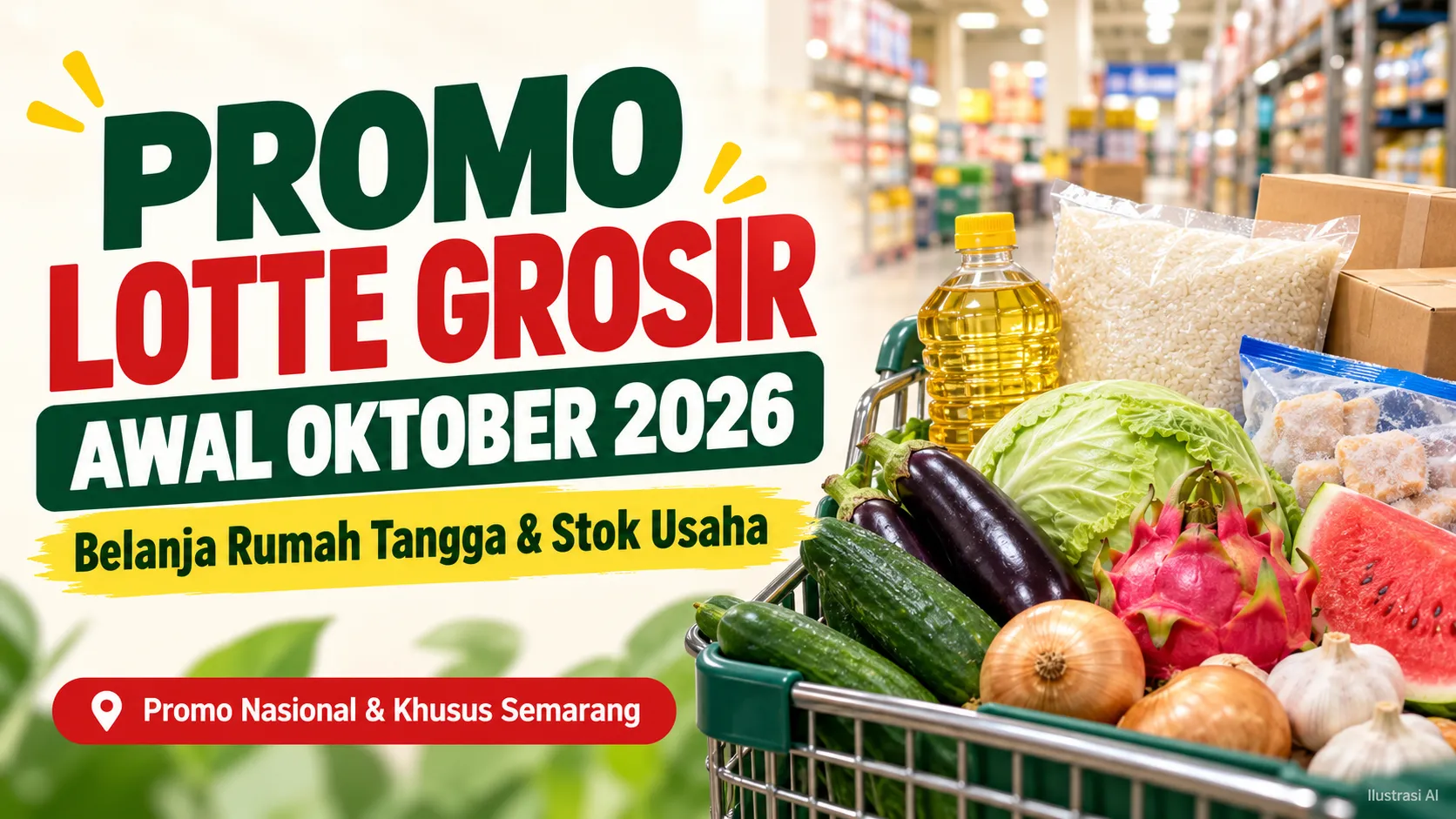 Ilustrasi promo LOTTE Grosir awal Oktober 2026 untuk belanja rumah tangga dan stok usaha Ilustrasi promo LOTTE Grosir awal Oktober 2026 untuk belanja rumah tangga dan stok usaha