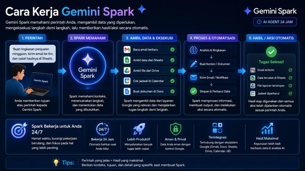Jenis trigger otomatisasi Gemini Spark