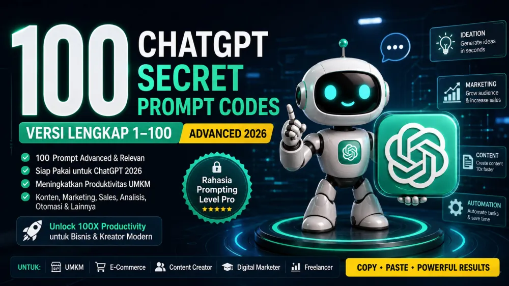 100 ChatGPT Secret Prompt Codes 2026 untuk UMKM