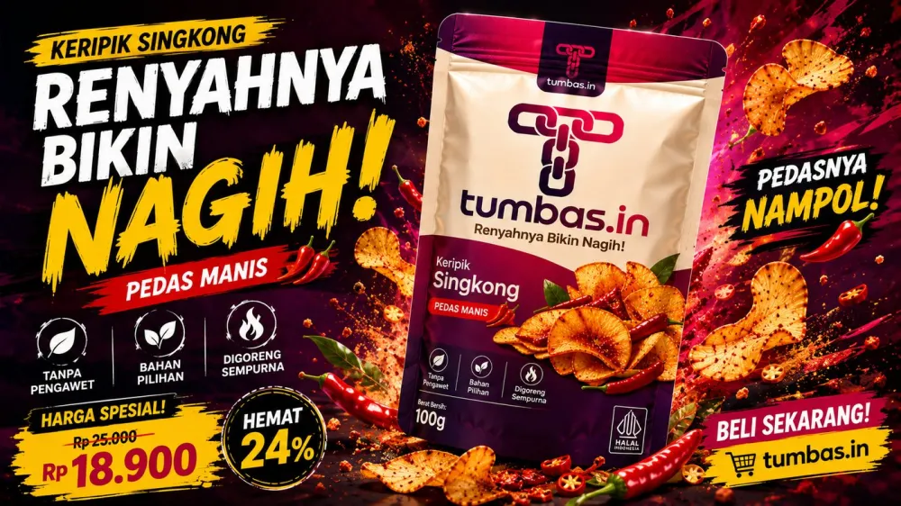 Contoh bold promo / sale poster untuk produk UMKM