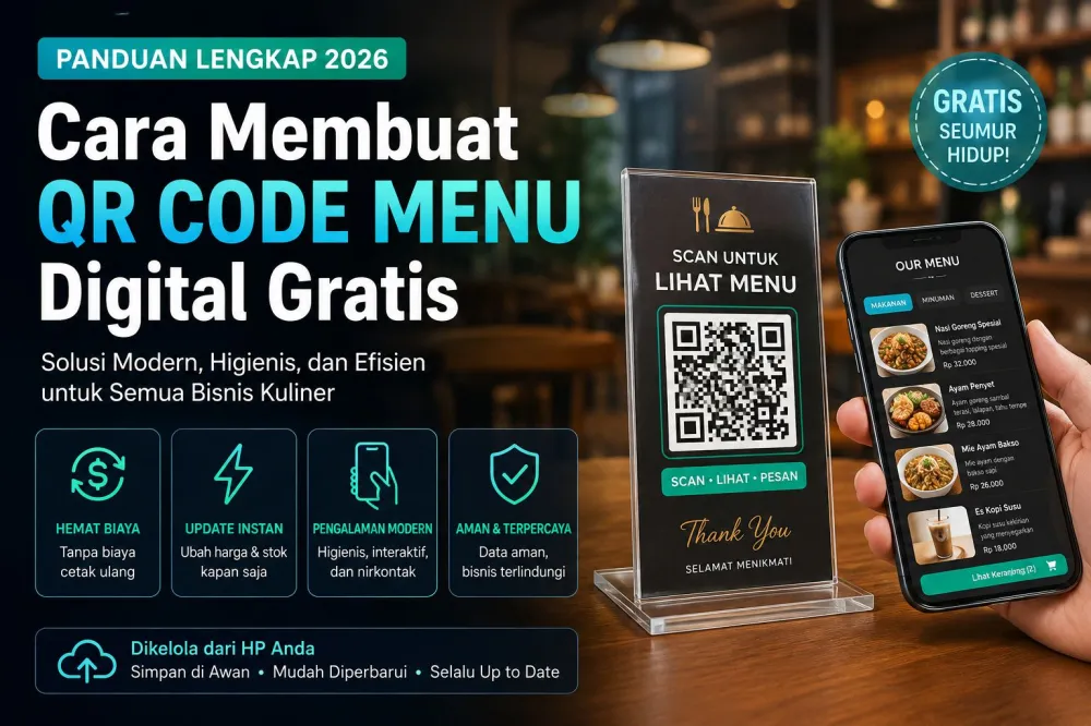 Cara Praktis Membuat QR Code Menu Digital Gratis untuk UMKM, Bebas Biaya Cetak Ulang Selamanya!