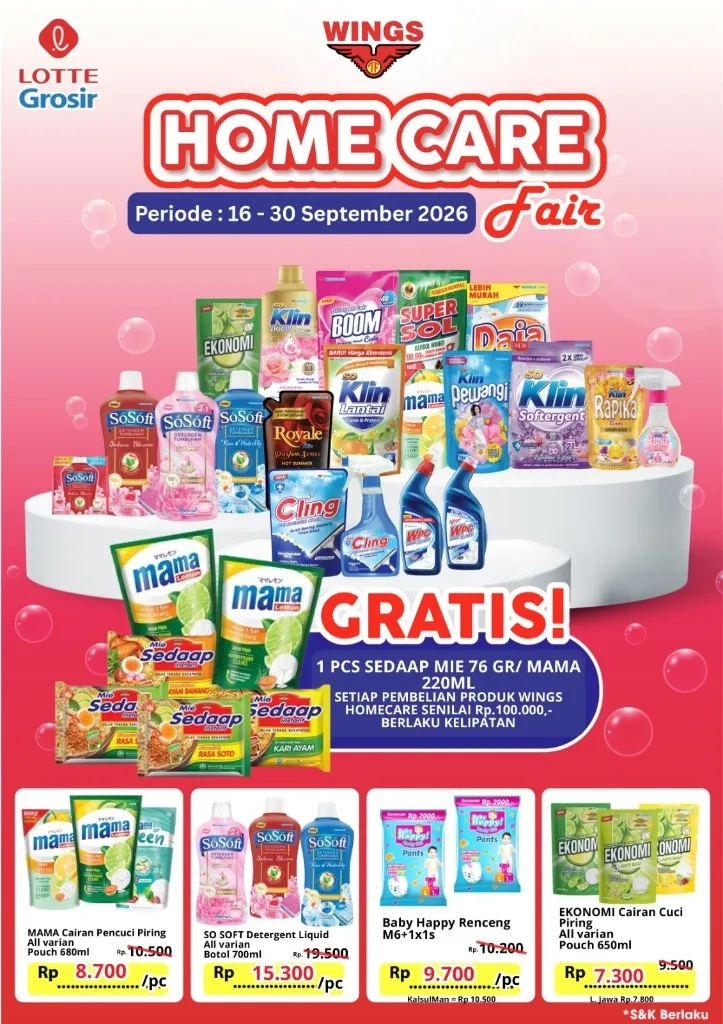 Katalog Promo Wings Home Care Fair LOTTE Grosir 16-30 September 2026