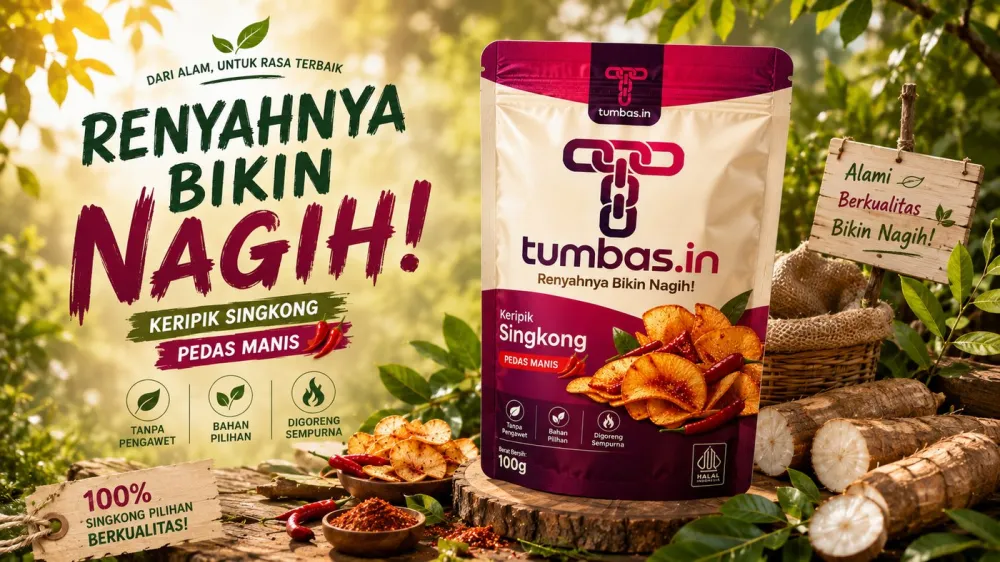 Contoh natural organic poster untuk produk UMKM