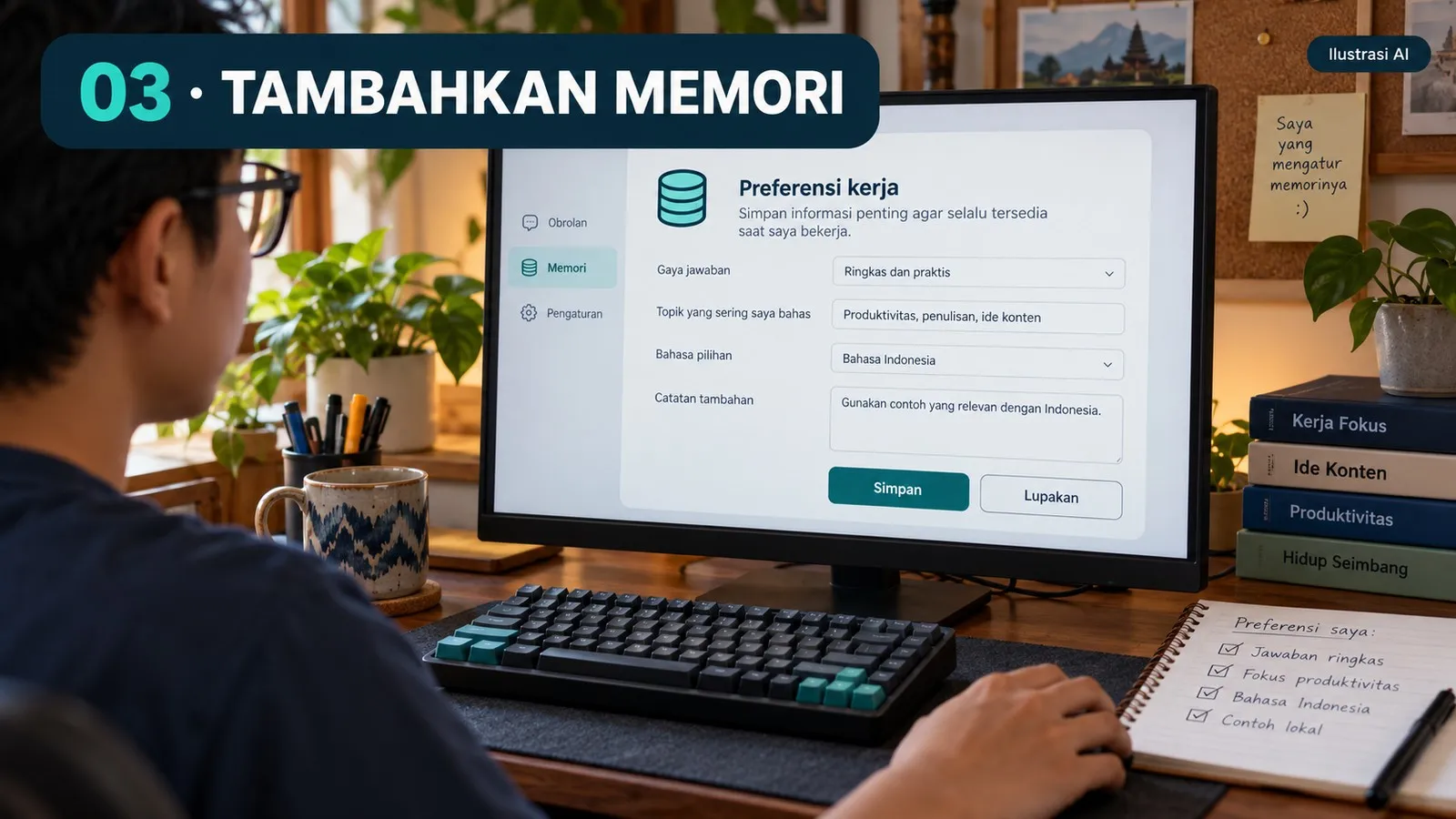 Menambahkan profil kerja yang dapat disimpan dan dilupakan Menambahkan profil kerja yang dapat disimpan dan dilupakan