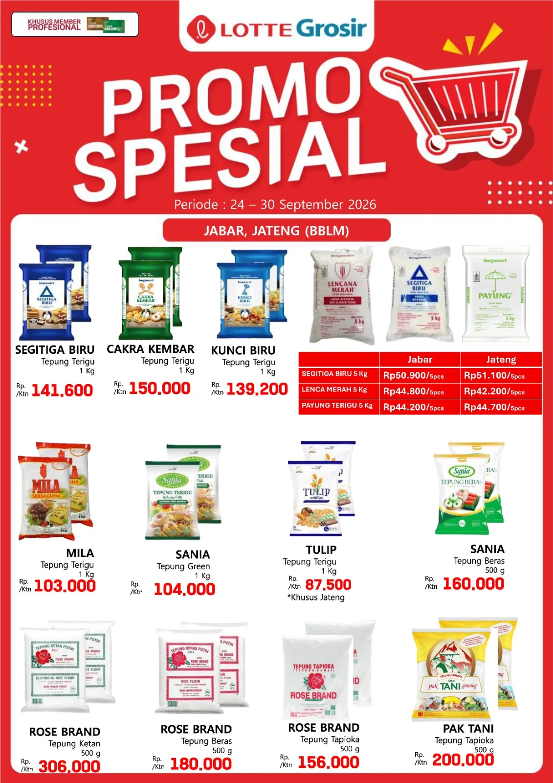 Promo tepung Lotte Grosir 24 sampai 30 September 2026 wilayah Jabar dan Jateng