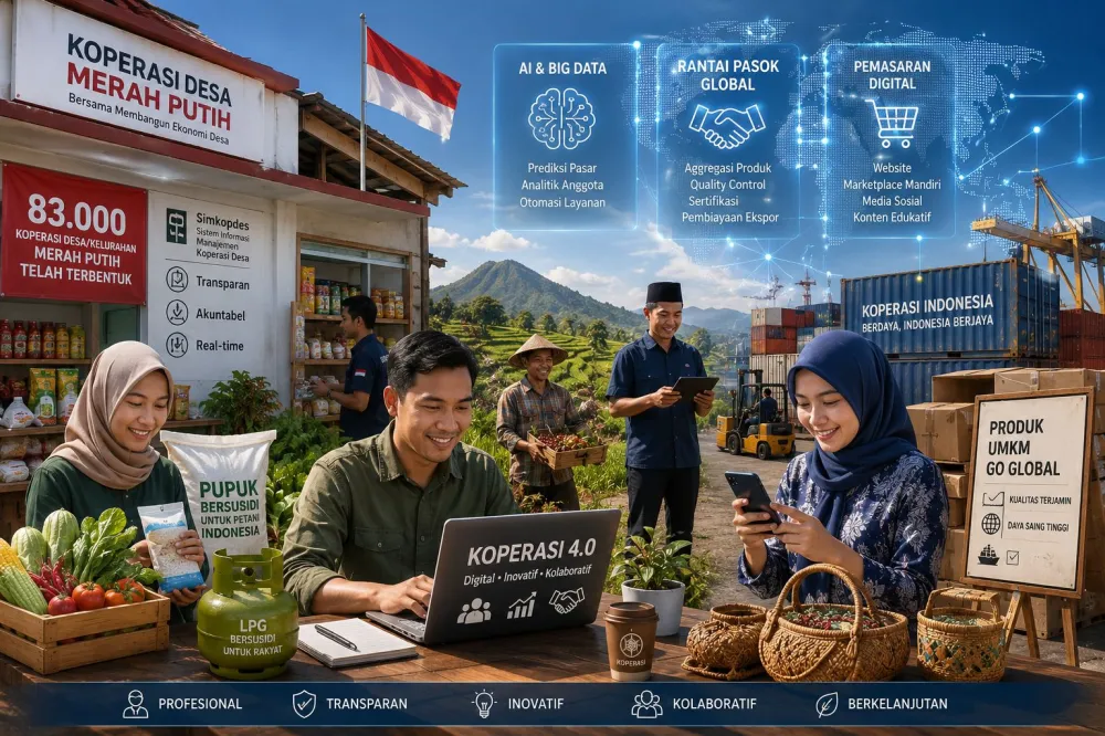 Koperasi Berdaya, Indonesia Berjaya: Orkestrasi Kecerdasan Buatan, Rantai Pasok, dan Transformasi Digital UMKM 2026