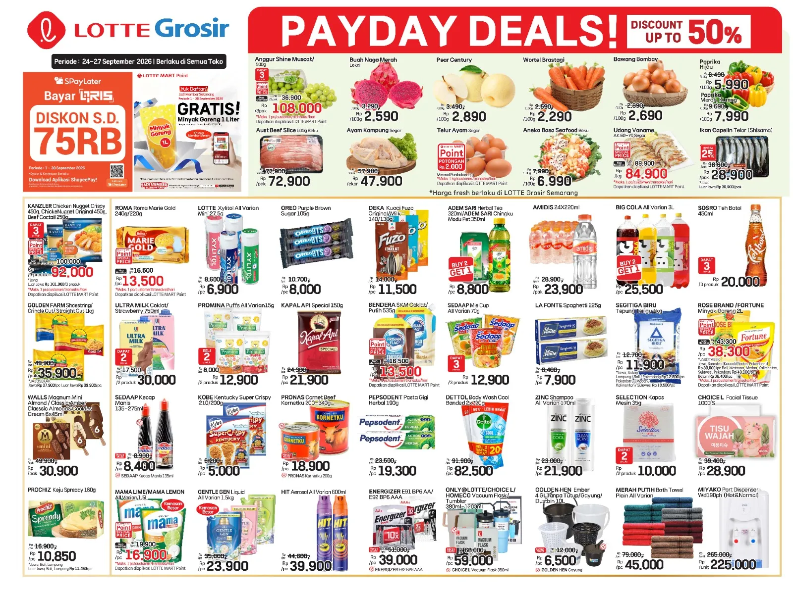 Payday Deals Lotte Grosir 24 sampai 27 September 2026