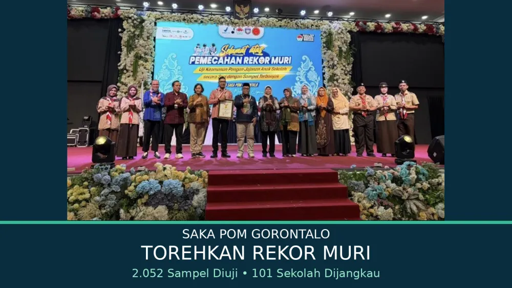 Sampul Saka POM Gorontalo Torehkan Rekor MURI