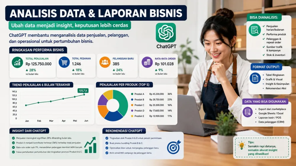 Ilustrasi Copywriting untuk UMKM menggunakan ChatGPT