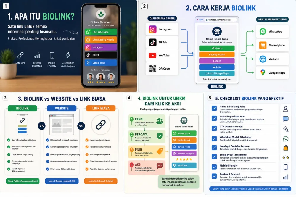 Checklist biolink efektif untuk UMKM agar mudah diklik dan menghasilkan tindakan