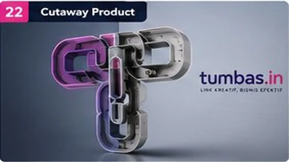Cutaway Product — contoh visual prompt AI dengan logo Tumbas.in Cutaway Product — contoh visual prompt AI dengan logo Tumbas.in
