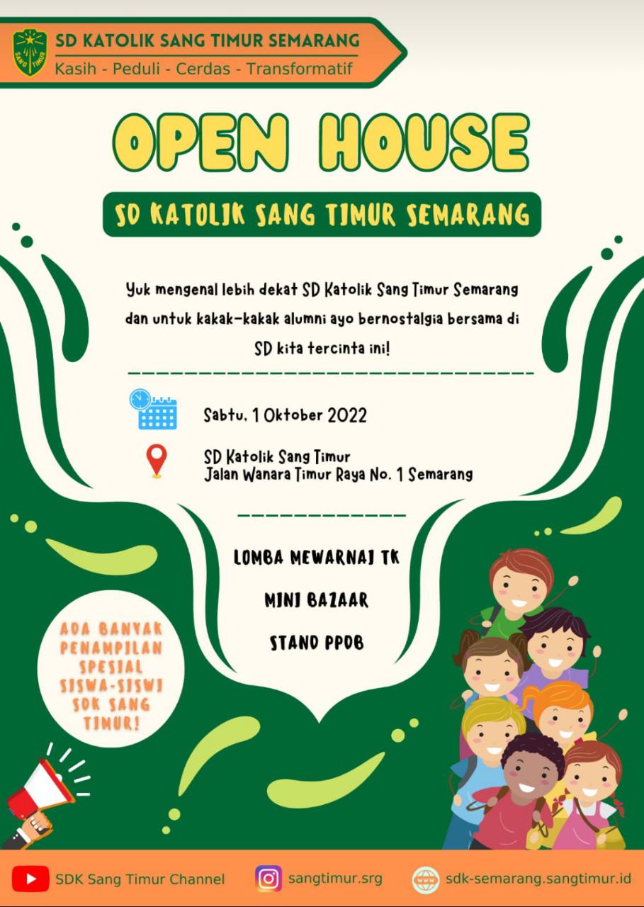 OPEN HOUSE SD KATOLIK SANG TIMUR SEMARANG